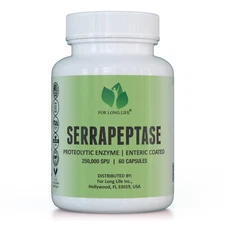 SERRAPEPTASE Enzyme 250,000 SPU ENTERICCOATED ANTIINFLAMMATORY STRONGST ONMARKET