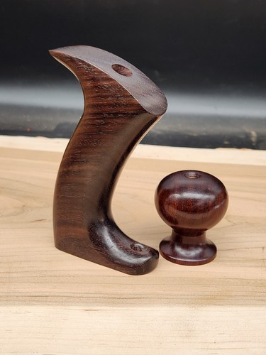 E.I. Rosewood Tote & Knob Lie Nielsen No 62, 164 Low Angle Plane W/ Brass Hrdwre - Picture 3 of 3