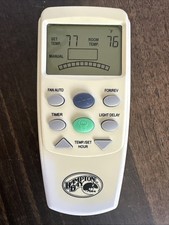 Hampton Bay Fan-9T Ceiling Fan Remote Control For Replacement White