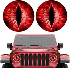 Jeep Headlight Decals Pair 3d Round Eye Decals For Wrangler Headli Color Red Jeep Headlight Decals Pair 3d Round Eye Decals For Wrangler Headli Color Red