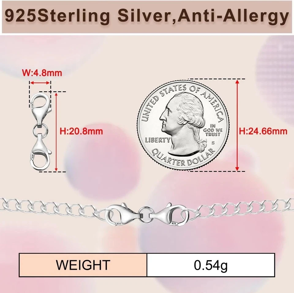 2 piezas broche de langosta de plata de ley 925 doble apertura broche y cierre de langosta Foto 2 de 4
