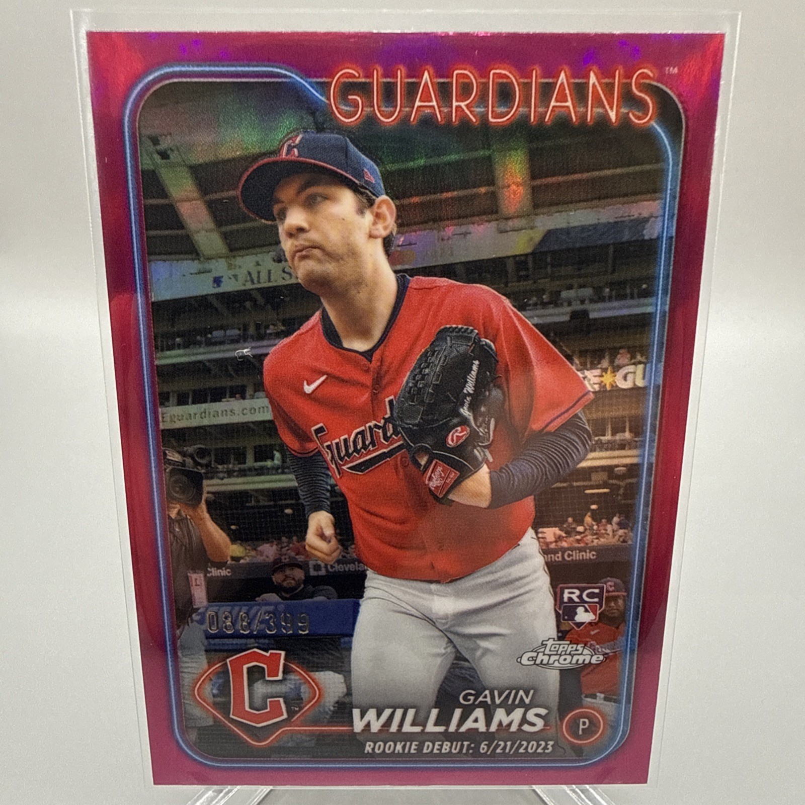 2024 Topps Chrome Update Gavin Williams RC /399 Magenta #USC77 - Guardians