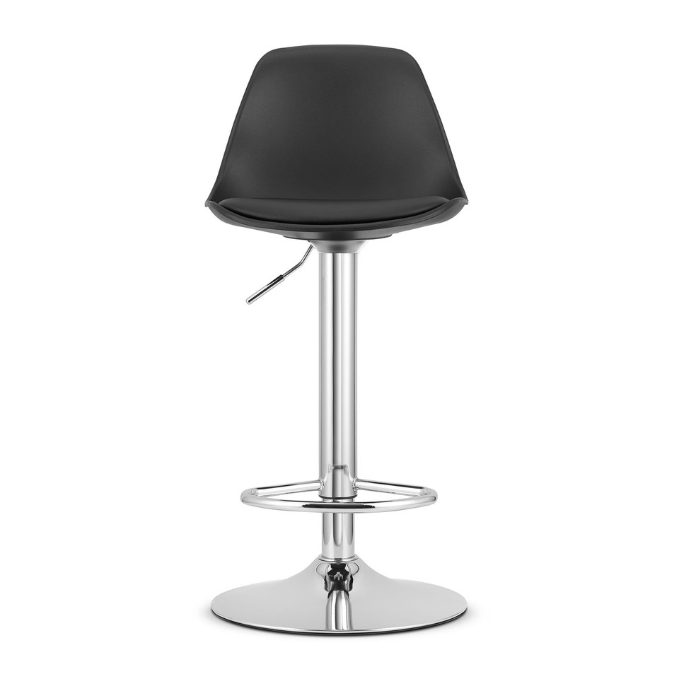 Tabouret HOGA - base noire/chromée