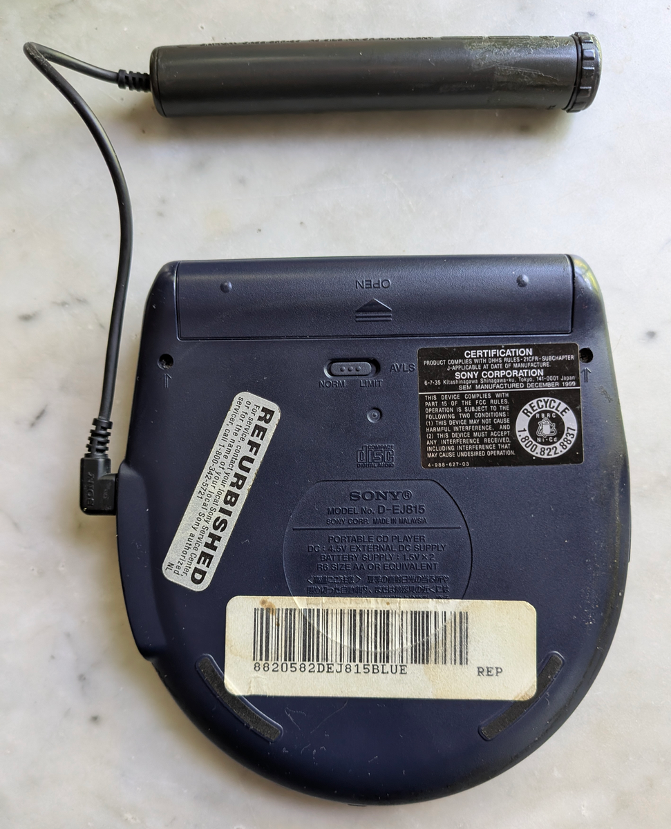 Sony D-EJ815 'Jog-Proof' Walkman CD Player & Sony MDR-D777