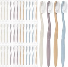 40-Pack Individually Wrapped Toothbrushes Set for Adults,Tongue Scraper