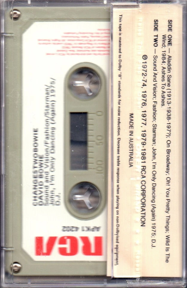 David Bowie - Changestwobowie, 1981 Australian cassette, Ex cond - Image 2 of 2