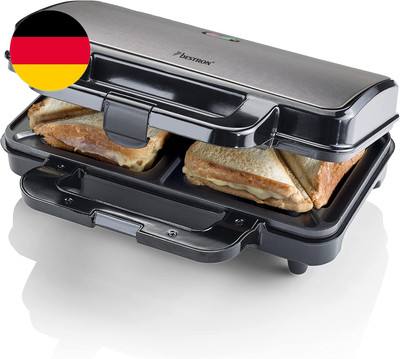 Bestron XL Sandwichmaker, Antihaftbeschichteter Sandwich-Toaster Für 2 Sandwiche