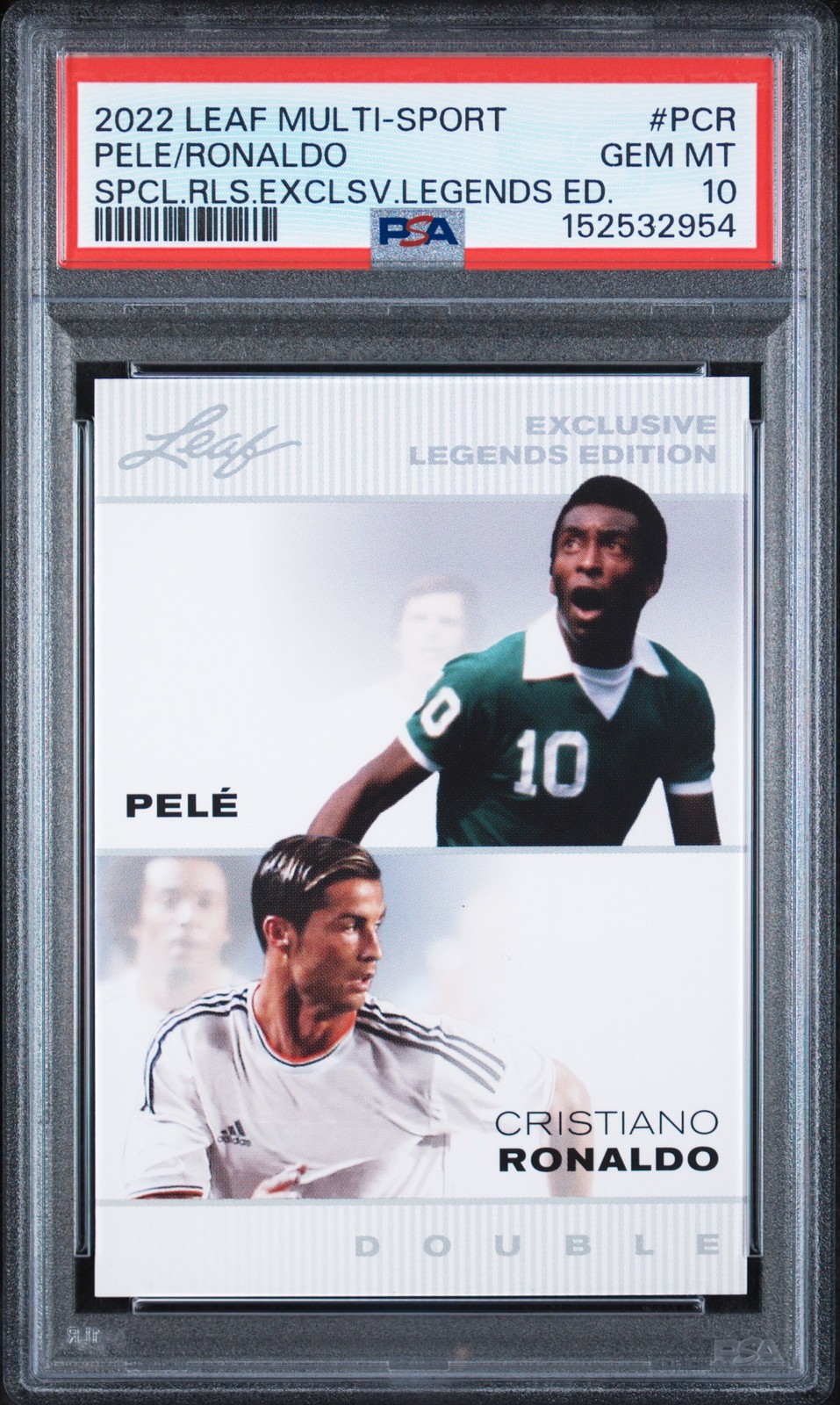 2022 LEAF MULTI-SPORT SPECIAL RELEASE #PCR CRISTIANO RONALDO PELE PSA 10 view 1