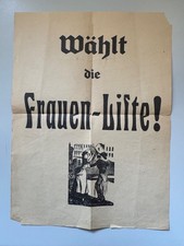 Ulotka -Plakat .Wybierz listę kobiet ! ok 1918