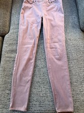Uniqlo Womens Mauve Stretch Skinny Pants M Cotton Blend Casual Comfort
