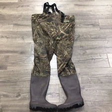 Compass 360 Poly Rubber Cleated Sole Chest Waders Size 10 Camo Outdoor Print