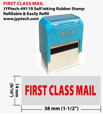 First Class - JYP 4911R Self Inking Rubber Stamp (Red Ink)