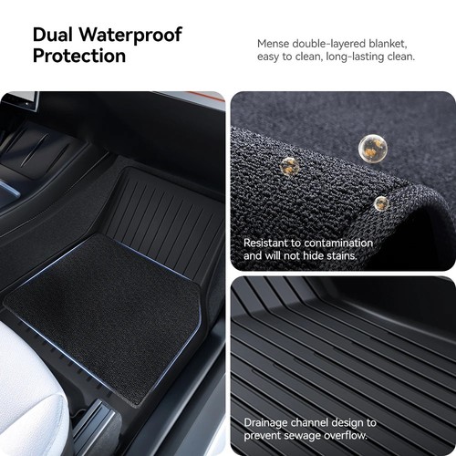 Juego de alfombrillas de coche YZ TPE para Tesla modelo Y Juniper 2025 de cuatro estaciones - Imagen 4 de 16
