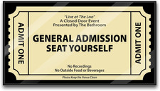 Please Seat Yourself Bathroom Sign, Premium Acrylic Funny Bathroom Signs