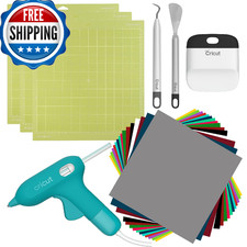 Cricut Value Starter Kit - Includes Premium Vinyl, Mats, Glue Gun, Tools for