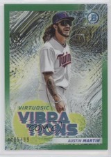 2022 Bowman Virtuosic Vibrations Green Refractor 85/99 Austin Martin #VV-5 02u0