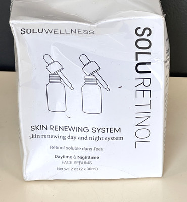 Soluretinol Soluwellness Wrinkle Serum Skin Renew Day Night System New Box 12/28