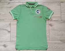 Napapijri Expedition Experience Polo Shirt Green Cotton T-Shirt Tee Mens Size M