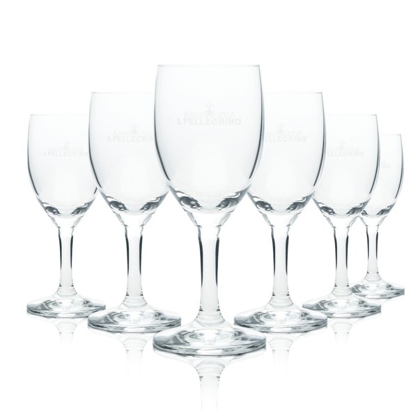 12X San Pellegrino Glas 0,22L Kelch GläSer Acqua Panna Mineral Wasser Sprudel-image