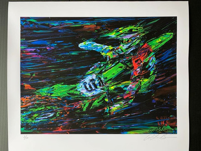 ELI TOMAC abstract Art Limited Edition print Kawasaki Supercross by Lee Bivens