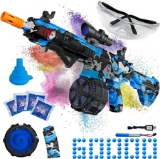 Electric Gel Ball Blaster, High Speed Automatic Splatter Blaster M4-blue 