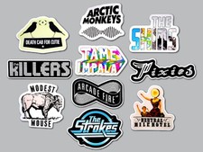 Indie Rock Vinyl Sticker Lot 10 Pack SET 1 band emo alternative punk decal