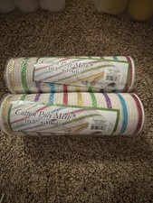 New Lot Of 2 Cotton Poly Deco Mesh Metallic Multicolor Stripes 10.5  x 10 Yards