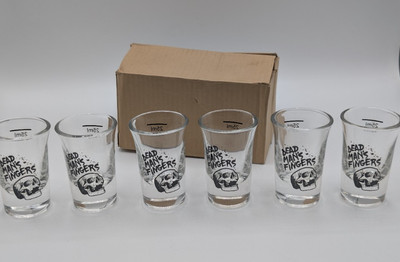 Dead Man s Fingers Rum Shot Glasses Official Branded Set of 6 Including Holder