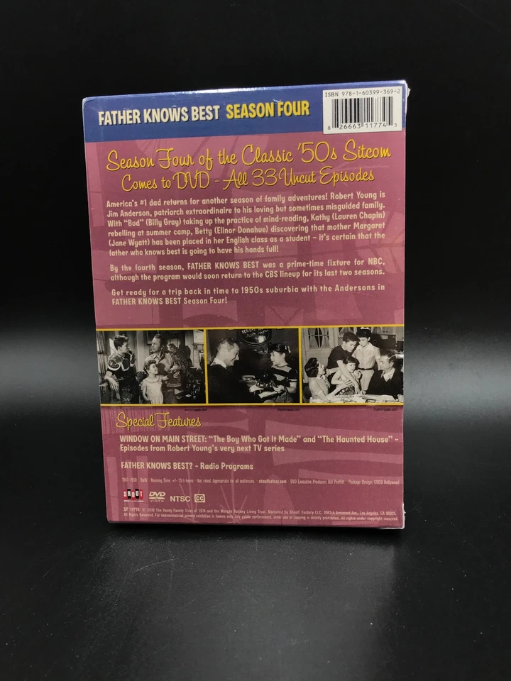 Father Knows Best 1954-1960 TV Series Complete Season Four 5 disc DVD set sealed Foto 2 de 4