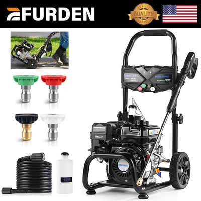 #ad Efurden Gas Powered Washer 3500 PSI 2.3 GPM Cold Water Gas Pressure Washer Black $245.99