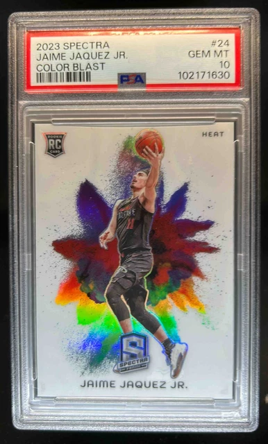 2023-24 Panini Spectra Jaime Jaquez Jr. Color Blast SSP RC #24 Heat PSA 10