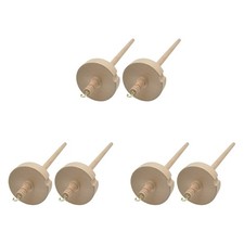 6 piezas husillo de caída para hilo de lana superior espiral husillo de caída manual herramienta de madera 4862