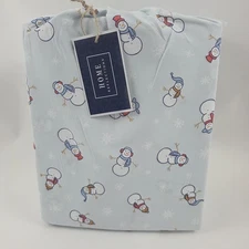 Home Reflections Double Brushed 6pc Holiday Sheets Queen Snowmen