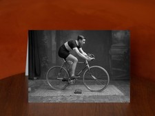 Portrait of a Professional Cyclist by William Oakley - A5 Art Print Card