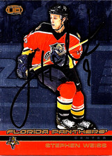 2002-03 PACIFIC HEADS UP #54 STEPHEN WEISS AUTOGRAPH FLORIDA PANTHERS