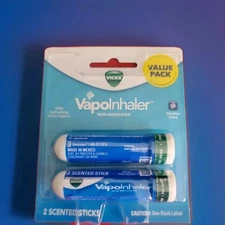 💙Vicks Vapoinhaler, On-The-Go Portable Nasal Inhaler💙New Sealed (2pk)