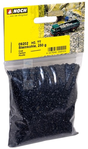 NOCH 09202 - Pietrisco carbone , 250 g Scala H0,TT - Foto 1 di 1