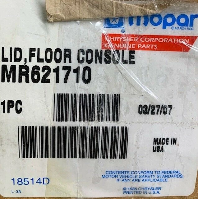 Puerta consola Chrysler Sebring 2001-2005 MR621710 MOPAR - NUEVA OEM Foto 4 de 4