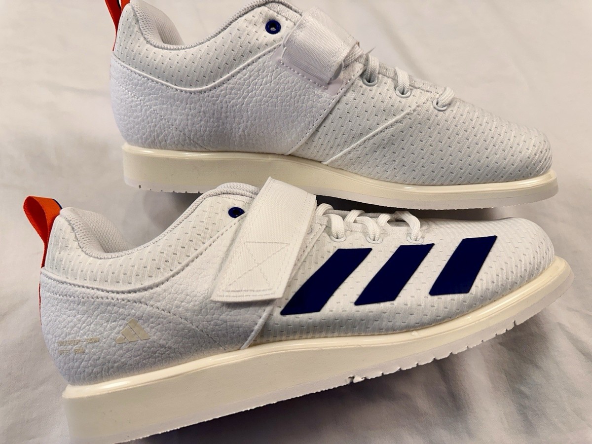 Adidas Men\'s Powerlift 5 Weightlifting Trainer Shoes Size 12 White Navy JP9878 adidas Powerlift 5 Weightlifting Shoes Men main image 2