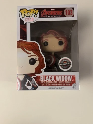Funko Pop Marvel Avengers Age of Ultron Black Widow w/Shield GameStop Excl #103