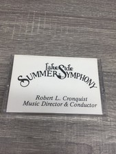 Lakeside Symphony 1992 Cassette Robert L. Cronquist Conductor Lakeside Ohio