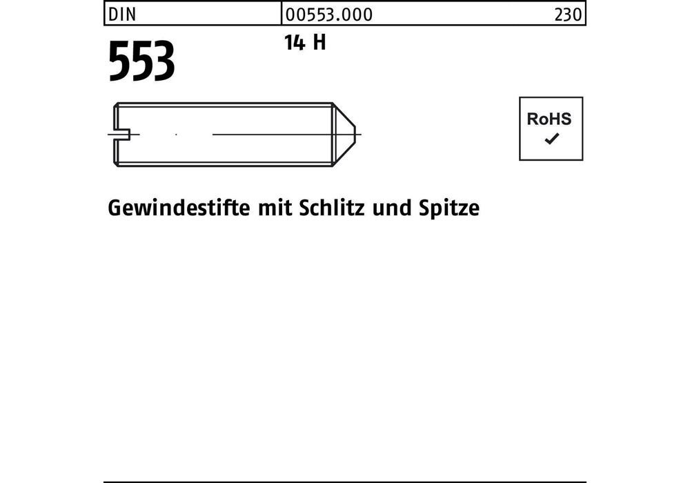 Рейхерный подъемник DIN 553 м.Schlitz/Spitze M 2 x 3 14 Ч