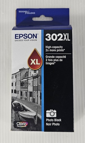 Genuine Epson 302XL Black Ink Cartridge T302XL420S High Capacity Exp. 09/25