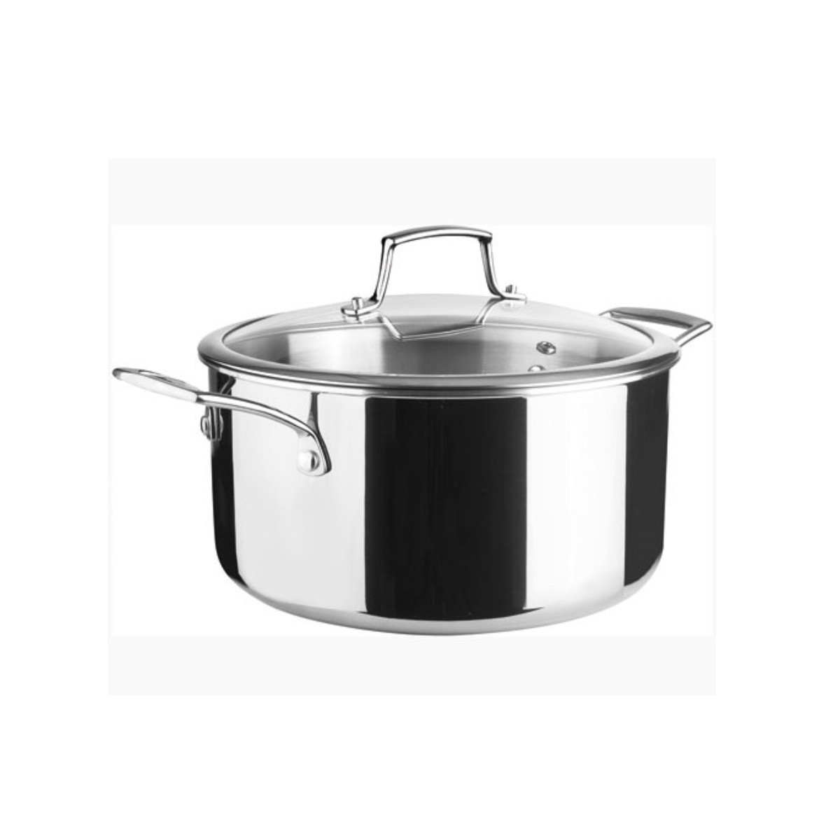 Faitout inox 20cm Lacor avec couvercle, l'alliance de l'acier durable et du design épuré