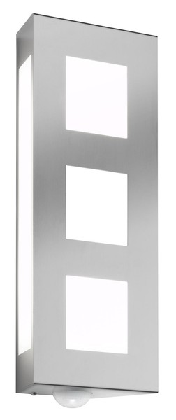 Cmd 26/BM Wandleuchte Aus Edelstahl IP44 Mit Opalglas E27 Bewegungsmelder-image