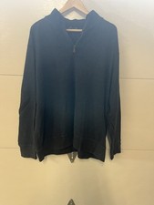 Lands' End Dark Grey Quarter Zip Mock Neck Pullover Sweater Men's XXL