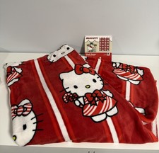 Hello Kitty Plush Throw Blanket Christmas 50 x 70 New Without Tags Attached