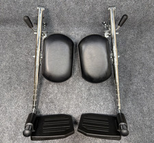 Wheelchair Legrest, Footrest Assy Hemi Spacing Black Vinyl Calfpap