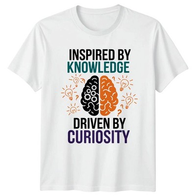 Inspiriert von Wissen angetrieben von T-Shirt Gehirn Lernen Wissenschaft Geschenk