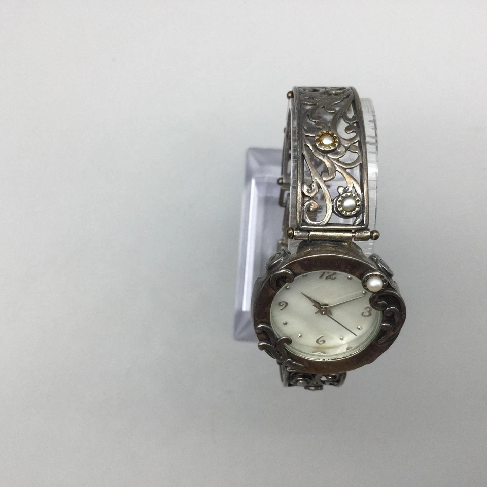 Серебро 925 прокрутки браслет часы женщин 25 мм швабра шкала новый аккумулятор 6,25" - Изображение 3 из 4